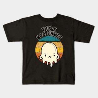 This Is Boo Sheet  Retro Ghost Halloween Kids T-Shirt